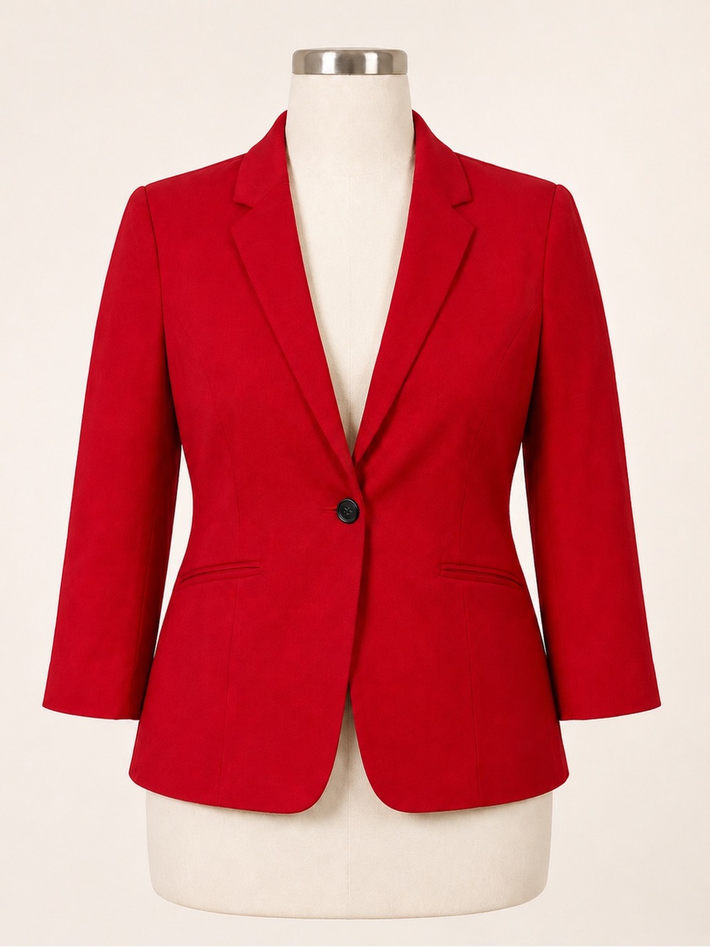 Worthington Petite Red Single Button Blazer PXL